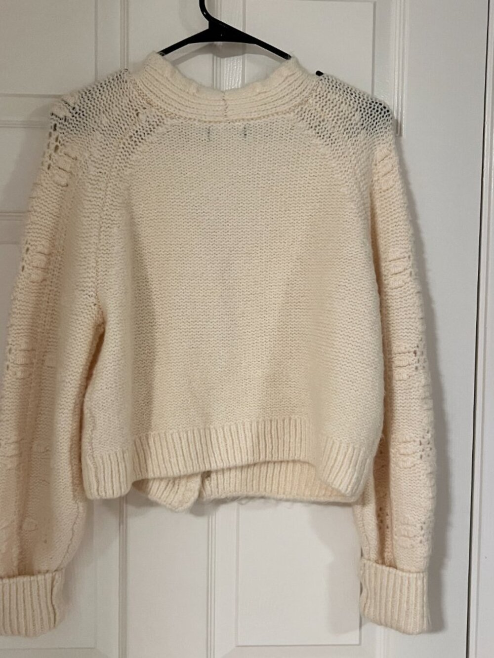 SEMIR Women Thick Knitted Sweater Cardigan, White, Size S - Picture 2 of 6